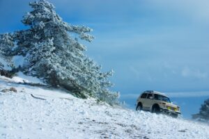 SUV Off-Roading on Snow